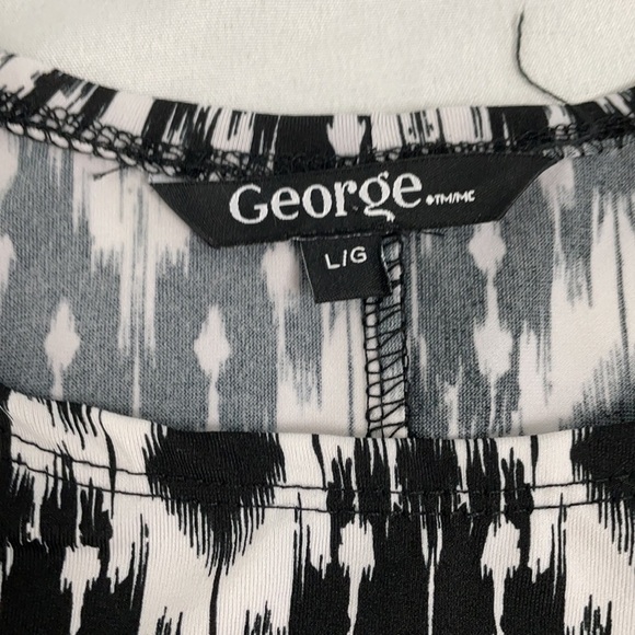 George Slip Dress Black and White Patterned - Picture 6 of 16